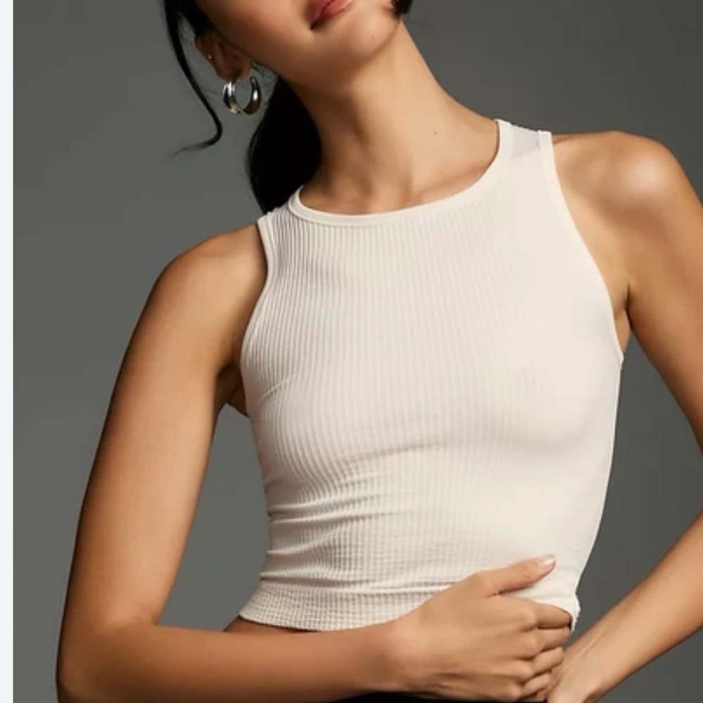 Women's Ribbed Tank Top LIGHT BLUE (stock photo for fit purposes only)